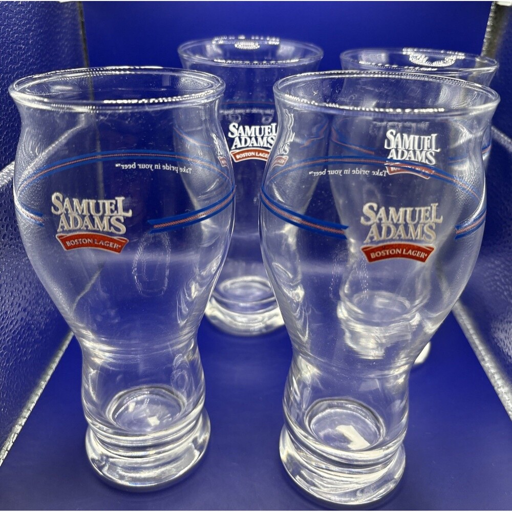 Samuel Adams Boston Lager Beer Glasses, Set of 4